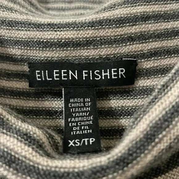 Eileen Fisher Merino Wool Striped Tunic Dress Size XS - Picture 5 of 8